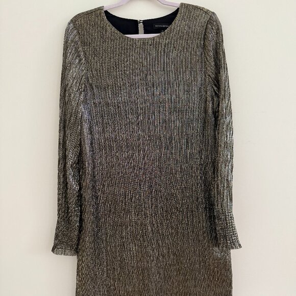 BANANA REPUBLIC Gold and Black Tunic Dress - Size 12 - Picture 1 of 8